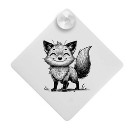 'Happy Baby Fox' Suction Cup Car Window Sign (CG00028224)