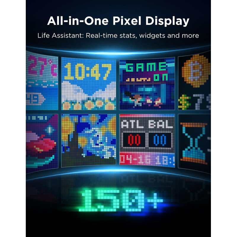 Govee Gaming Pixel Light, RGBIC LED Panel with Real-time Info