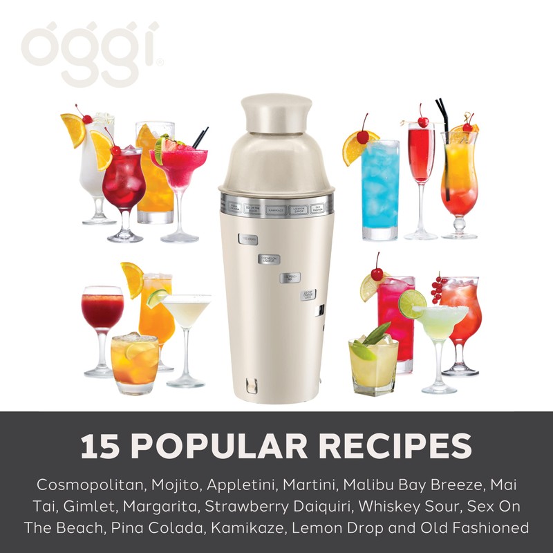 OGGI Dial A Drink Cocktail Shaker - Warm Gray, 15
