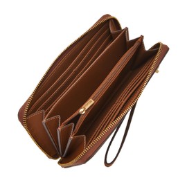 Fossil Women's Lennox Zip Wallet, Brown, One Size