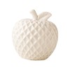 WeiLaiKeQi Ceramic Apple Sculpture - Minimalist Home Decor Accent, White,