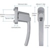 AUTOUTLET Aluminium Window Handle, Lockable, Safety Window Handle, Child Lock