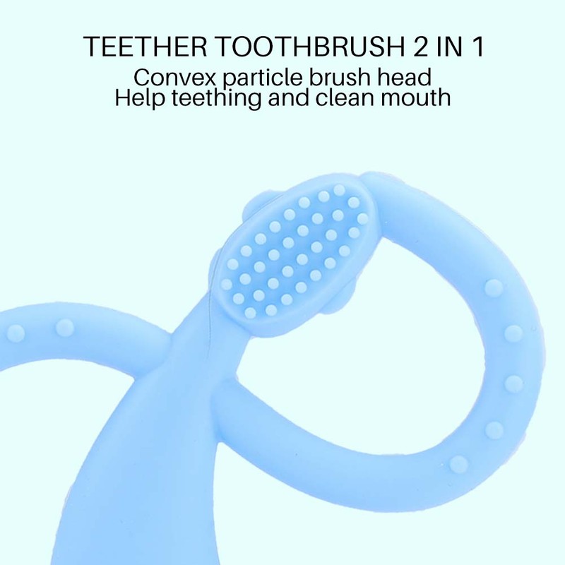 4pcs Cute Monkey Shaped Cartoon Silicone Soft Elastic Baby Teether