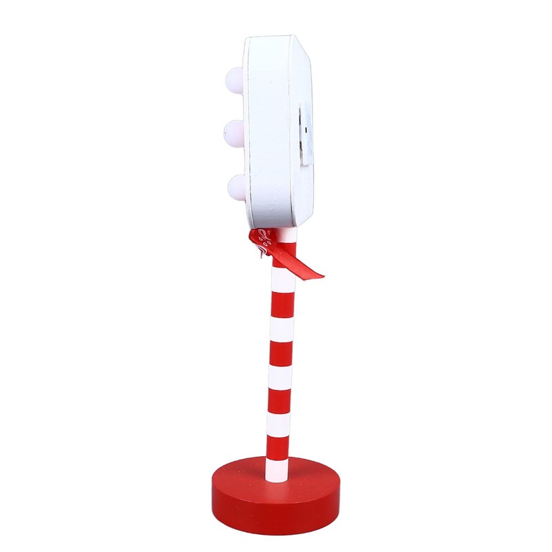 Christmas Stop Here Decor Metal Solid Wood LED Delicate Santa