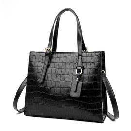 FSDWG Women's Popular Shoulder Bag, Crossbody Handbag, Korea, Commuting to Work or School Entrance Ceremony, Lightweight, PU Leather, black 6125