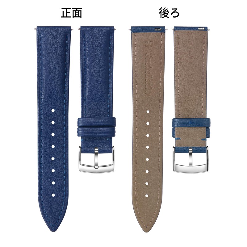 BINLUN Leather Watch Strap, Quick Release, Leather Watch Band, Multiple