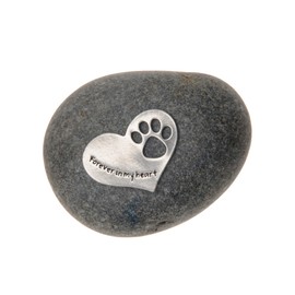 Quotable Cuffs Comforting Dog Memorial Gift - Sympathy or Condolence Gift for Loss of Pet - Forever in My Heart Stone by Whitney Howard Designs