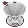 Reusable Coffee Dripper Stainless Steel Silicone Reusable Coffee Filter with