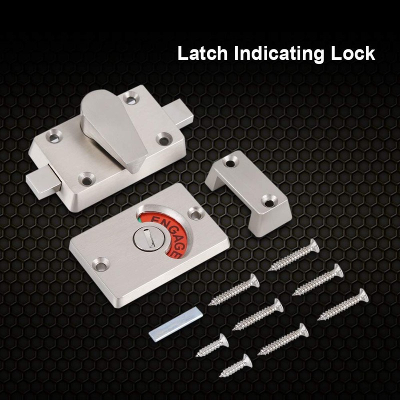 Mootea Latch Indicating Lock, Indicator Privacy Bolt Door Lock Vacant