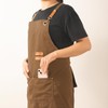 EWIZ Cotton Canvas Apron with 4 Pockets and Adjustable Cross