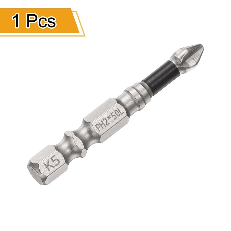 sourcing map Impact Phillips Screwdriver Bit PH2 (#2) Anti Slip