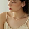 KesaPlan Pearl Necklace Set,14K Gold Plated Adjustable Pearl Choker Necklace
