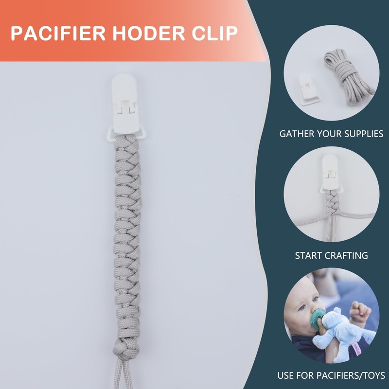 10-Pack Pacifier Clip Replacement Ends - BPA-Free Plastic Fasteners for