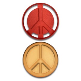 Peace Emblem Cookie Cutter - 4x4 Inches, Great for Fondant, Dough, and Crafts, Perfect for Hippie and Retro-Themed Cookies