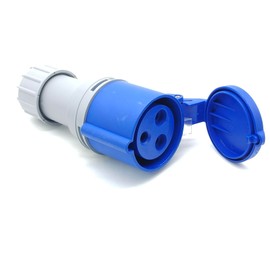Industrial Socket Connector, 3 Pin Connector 32A 220V-250V 50/60Hz 3P 6h 2P+E IP44 CEE/IEC IP44 Waterproof Aviation Female Industrial Connector IEC60309 Standard