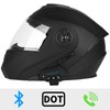 Bluetooth Modular Motorcycle Helmet DOT/ECE Approved Full Face Flip up