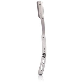 Shaving Factory Shaving factory metal straight edge barber razor, silver, Silver