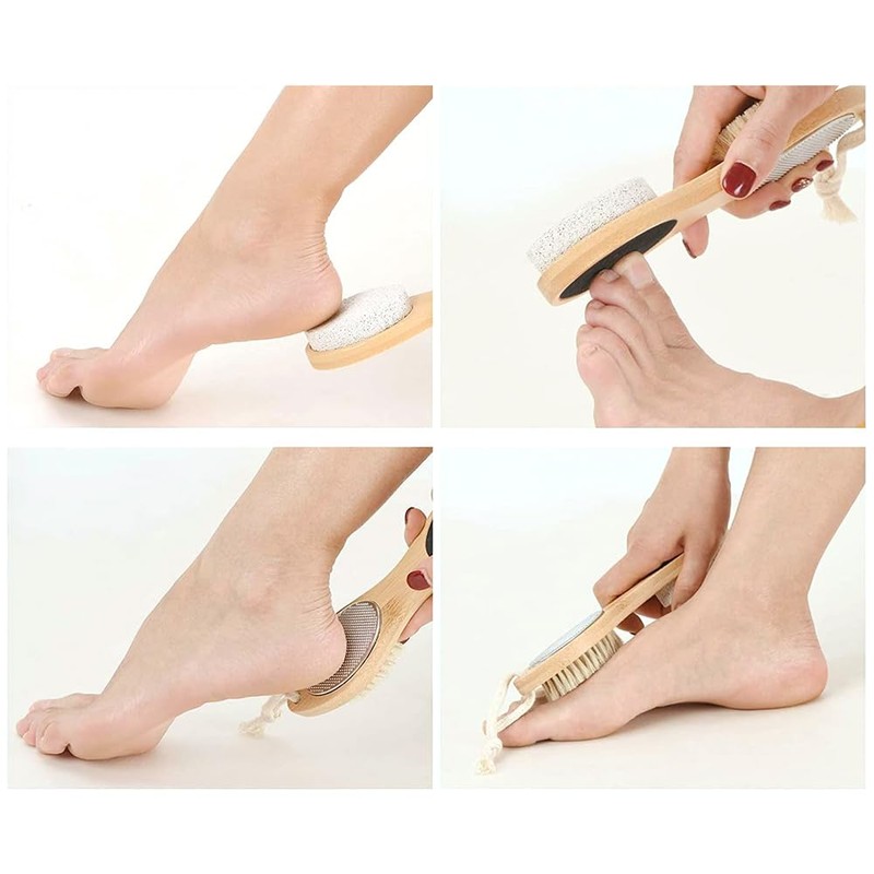 CENPEK 4-in-1 Foot Exfoliating Brush Pumice Stone Callus Remover with