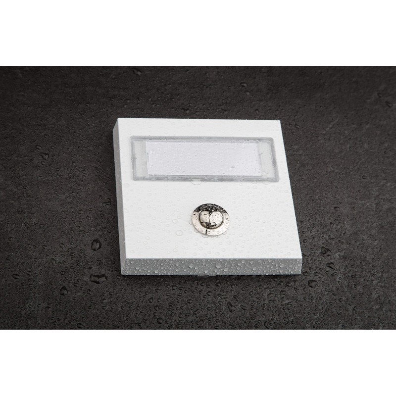 Huber Bell Plate Single Surface-Mounted Rectangular Real Metal with Stainless