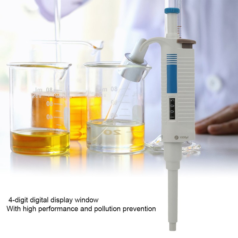 P1000 Manual Single-Channel Adjustable Laboratory Sterilize Micro Pipette Pipettor 100-1000μl
