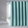 Dynamene Teal Fabric Shower Curtain for Bathroom - Waffle Weave
