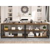 FOLUBAN Industrial Console Table, 3 Tier Entryway Sofa Foyer Table