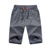 Tansozer Men's Cotton Sport Shorts with Zip - grey, size: