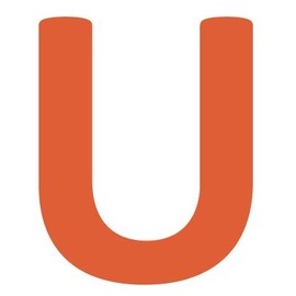 Alphabet Letters “U”- Durable Vinyl Floor Marker by Graphical Warehouse- Wall, Floor, or Mailbox Marker (8" (5 Pack), Orange)