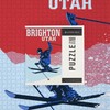 Lantern Press 1000 Piece Jigsaw Puzzle, Brighton, Utah, Colorblocked Skier