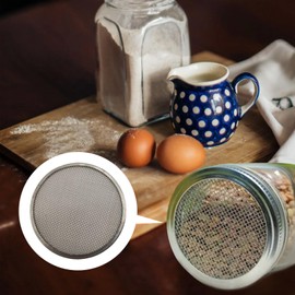 Mason-Jar Sprouting Lids with 82mm Sprouting Screens - 304 Stainless Steel Mesh for Alfalfa, Broccoli, Lentils - Ideal for Home Sprouting & Bean Sprouting Sieve Lids