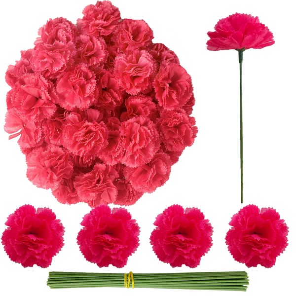 Marigold Flower Heads Bulk 50Pcs, Faux Mexican Marigold Artificial Flowers