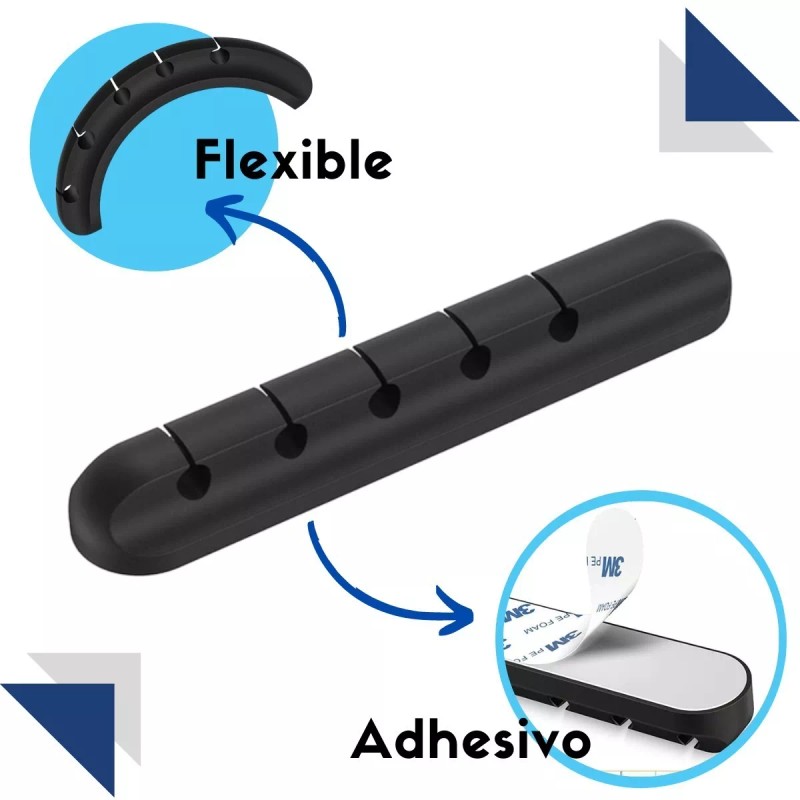 Veraly Organizador De Cables Adherible Silicón Oficina Hogar 1pz F