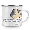 Mr. & Mrs. Panda Camping Emaille Tasse 12. Hochzeitstag Nickelhochzeit