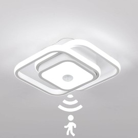 EIDEARAY 12.6Inch Motion Sensor LED Ceiling Light Indoor, 36W 6000K Mount Motion Activated Light Fixture Modern Flush Mount White Ceiling lamp for Closet Laundry Bathroom Hallway Stair Porch Basement.