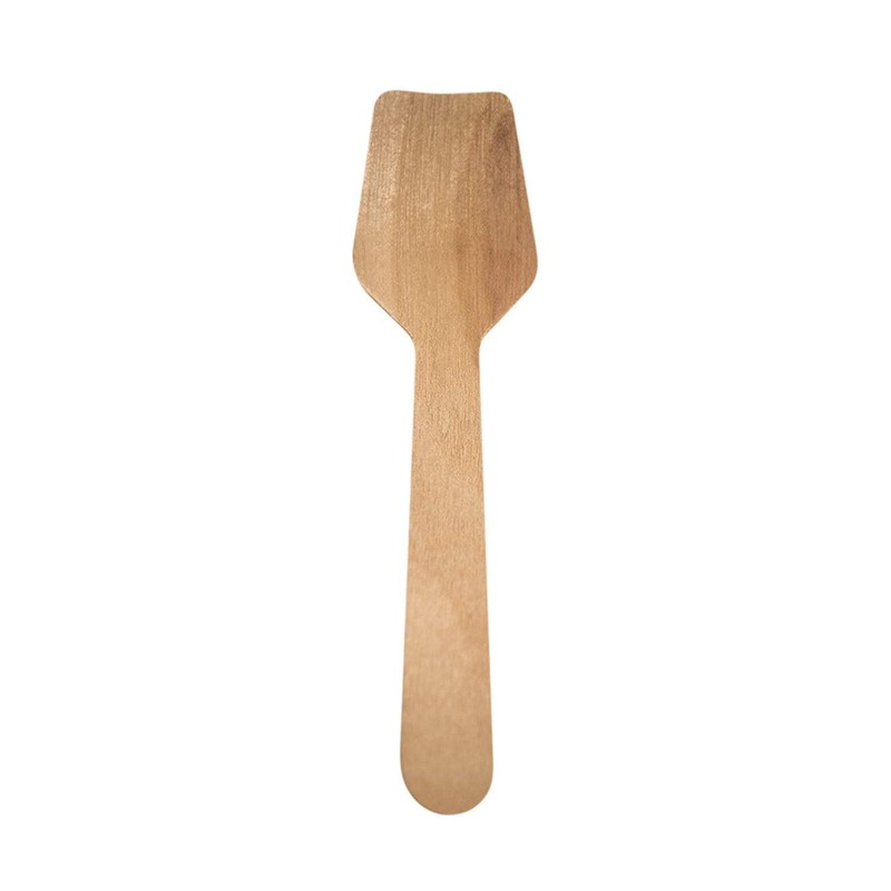 Perfect Stix Green Wooden Square Compostable Cutlery Taster Spoon With