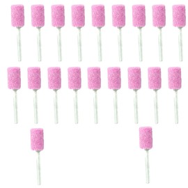 20 Pieces Whetstone Set, 6mm Cylinder Grinding Head Rotary Tool Set with 3mm Shank for Wood, Metal and Plastic