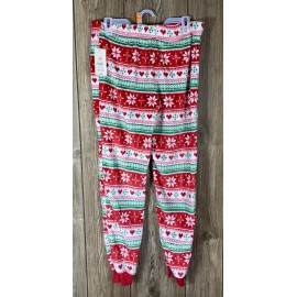 Secret Treasures Womens Red Green White Heart Christmas Pajama Pants M 8 10