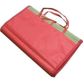 ARBUTUS Beach Mat, Picnic Blanket with Carry Handle and Compartment for Storing Book, Sunglasses, Sunscreen, Ideal for Beach, Pool or Garden (170 x 60 cm, Red)