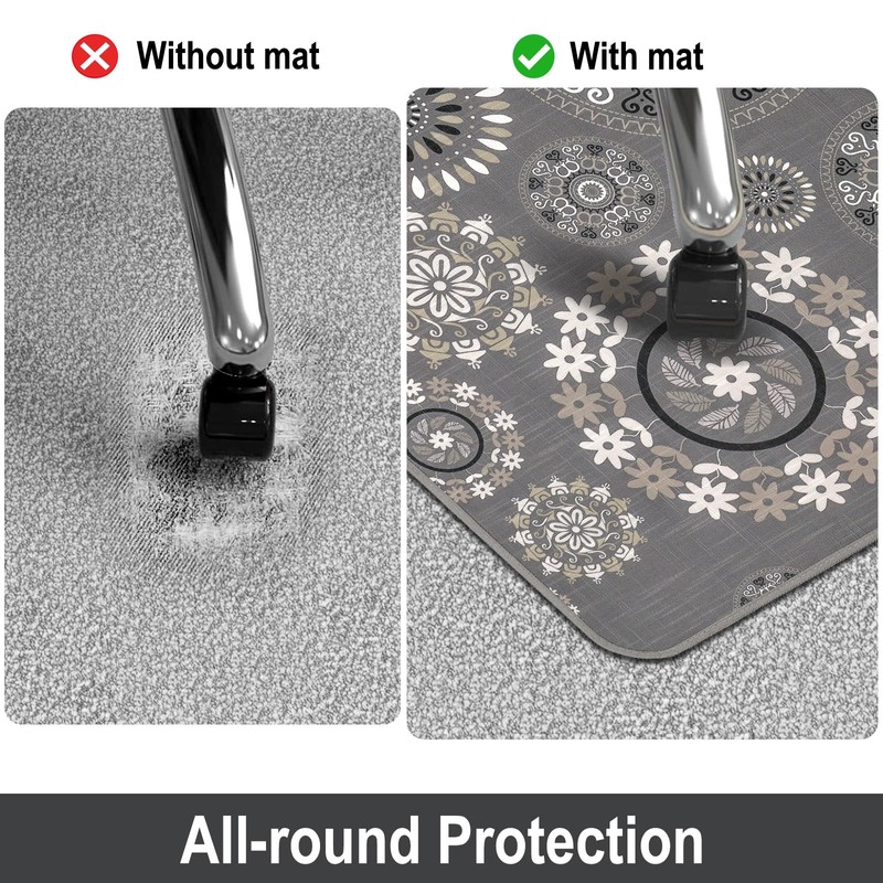 AiBOB Chair Mat for Carpeted Floors, Premium Quality Hard Material,