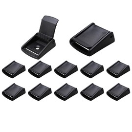 Bxian 12PCS Black 1 Inch Luggage Backpack Strap Plastic Cam Buckles Belt DIY Craft Accessories Buckled Fastener for Pet Collars and Camping Hikes