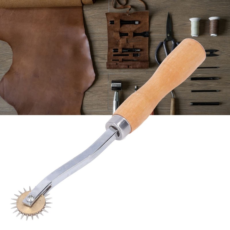 Stainless Steel Needle Tracing Wheel, Sewing Tool for Leathercraft Patterns,