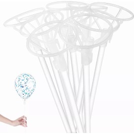 Baixi 50 Popotes Porta Globo Base Globo Burbuja De Luz Led 40cm