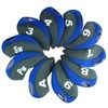 Andux Print Number Golf Iron Club Head Covers with Transparent