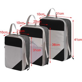 HPAMR Compression Packing Cubes for Travel Large, Lightweight Travel Essentials, Luggage Organizer Bags, 8 Luggage Storage Set, Mesh Travel Packing Cubes, Expandable Storage Bags