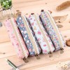 BWESOO Sky Blue Fashion Flower Print Pencil Case Pen Bags