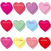 DERAYEE 24PCS Valentines Sticky Notes, 3 x 3 Inches Heart