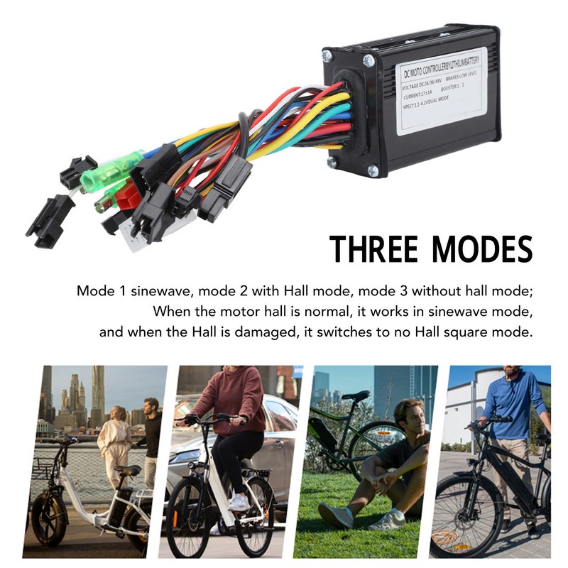 36V 48V Electric Bike Conversion Kit 17A 3 Mode Controller