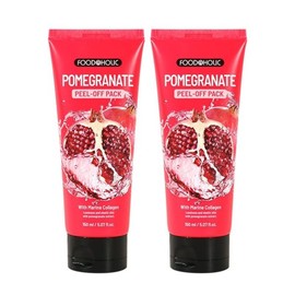 (2ea) Foodaholic Collagen Peel-Off Pack 150ml / Pomegranate / (2개)푸드어홀릭 콜라겐 필오프팩 150ml  석류