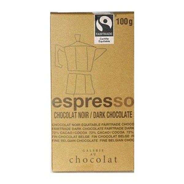 Galerie Au Chocolat Dark Chocolate Bar Espresso 100g