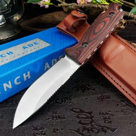 Straight BM 15002/15017 Wilderness Hunting Knife 9Cr13Mov Blade Wooden/G10 Handle Outdoor Knives Pocket EDC Tools-Customizablecolor: 15002-Brown-High-end skin suit, blade length: 3.23in, blade width: 0.984in, type: Fixed Blade Knife